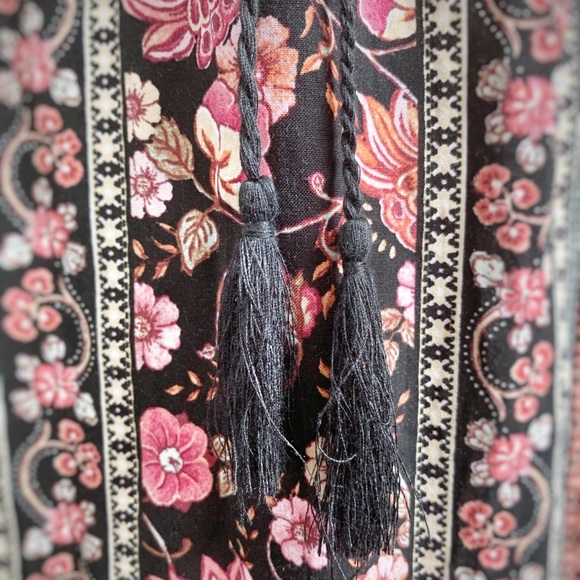 BAND OF GYPSIES | Black Floral Boho Maxi Sun Dress - Picture 3 of 7
